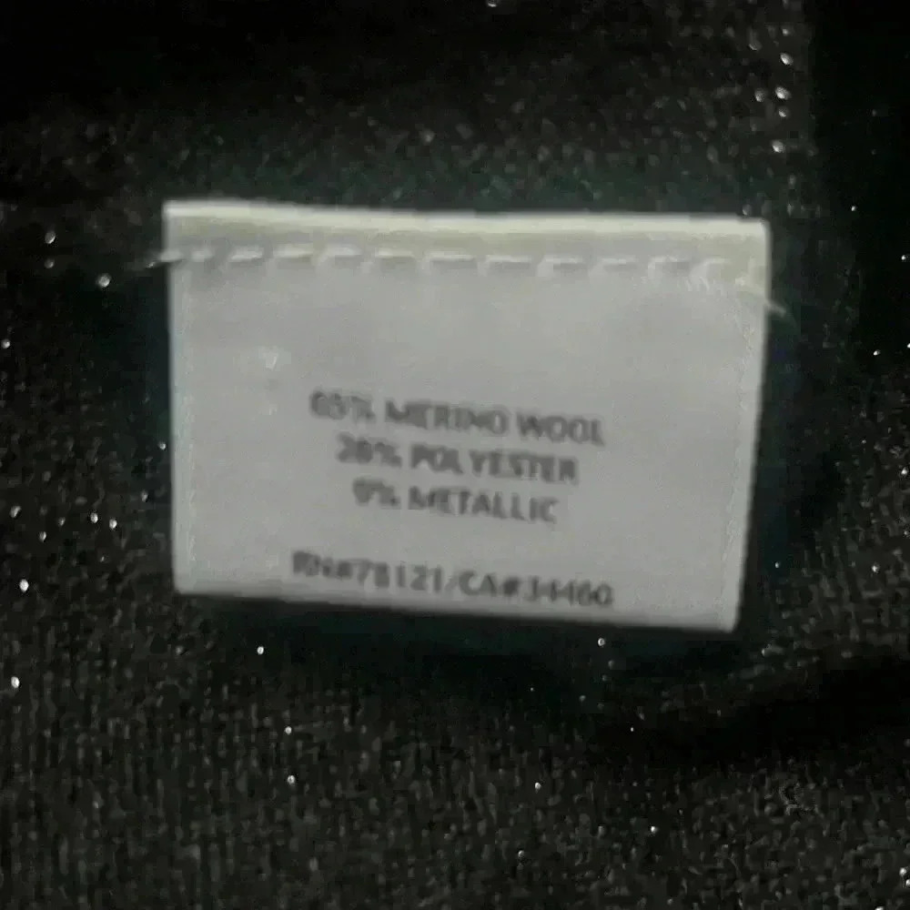 Eileen Fisher Charcoal Gray Metallic Mesh Merino Wool Tunic Sweater Size XS - Picture 5 of 8